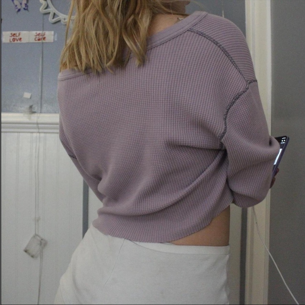 Purple Waffle Knit Urban Outfitters Long sleeve